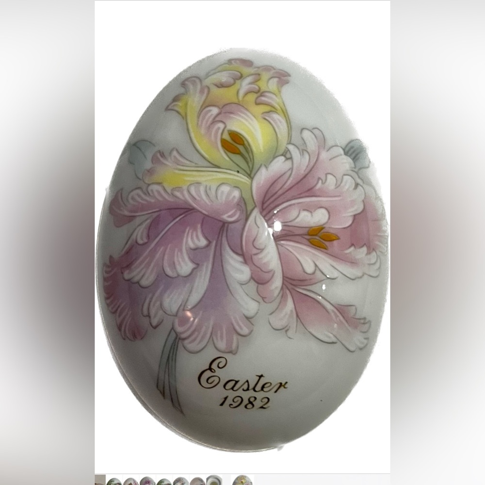 1982 Vintage Noritake bone china collectible egg